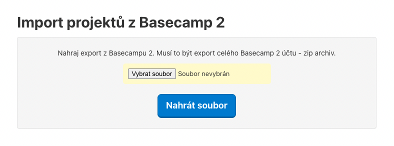 Jak importovat projekty z Basecamp 2 do Freela.