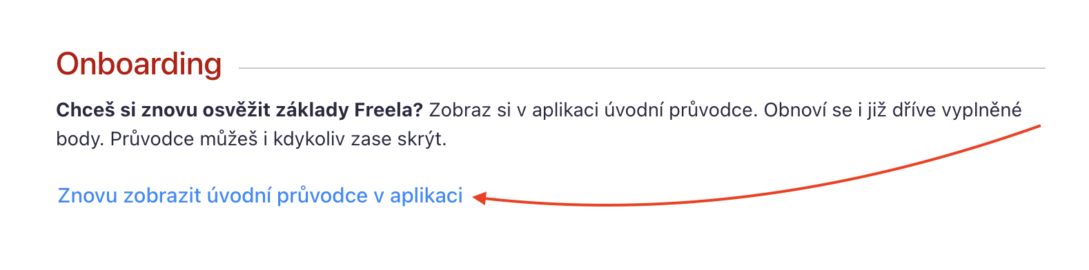 Jak zapnout úvodního průvodce Freelem.