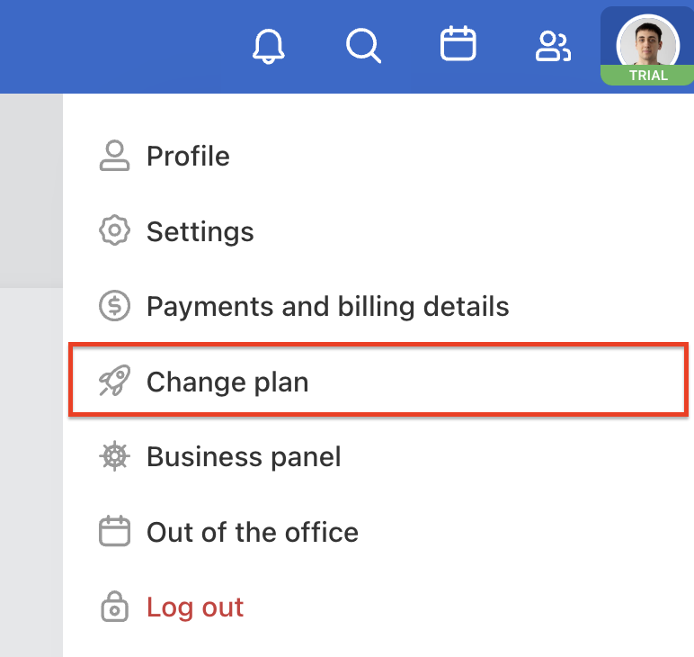 How to change the paid plan in Freelo.