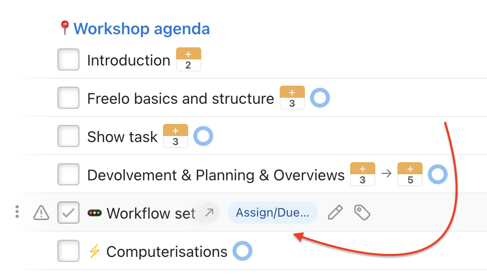 How to add task a due date in template.