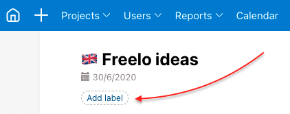 How to add new a project label.