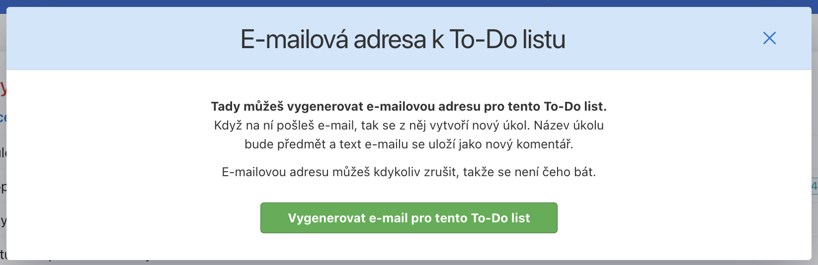 Vygenerování unikátního e-mailu.