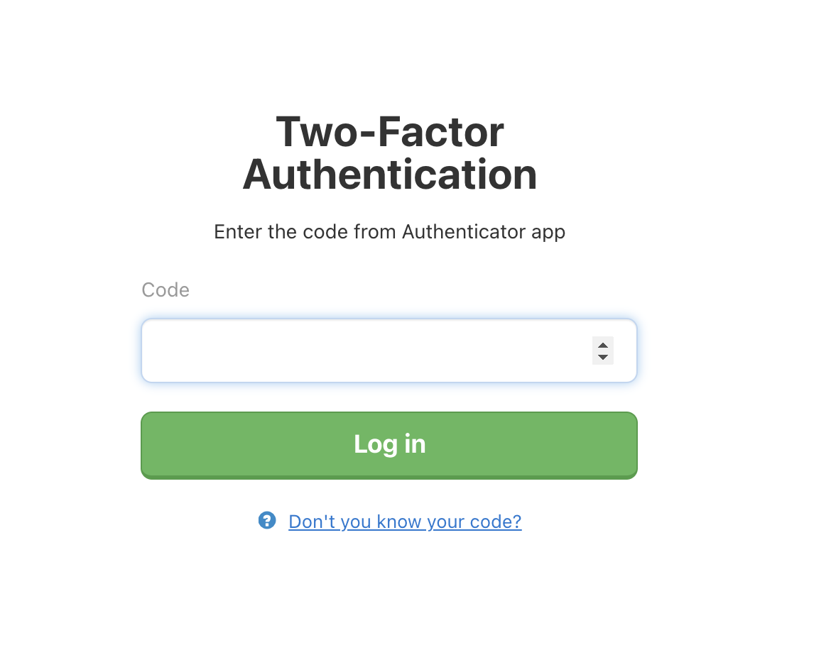 After sign-in to Freelo input code from Google Authenticator app.