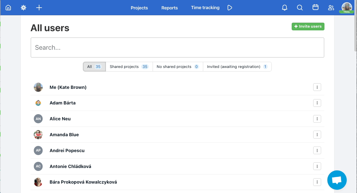 Example of how to set a user as Admin of the project for multiple projects at once.