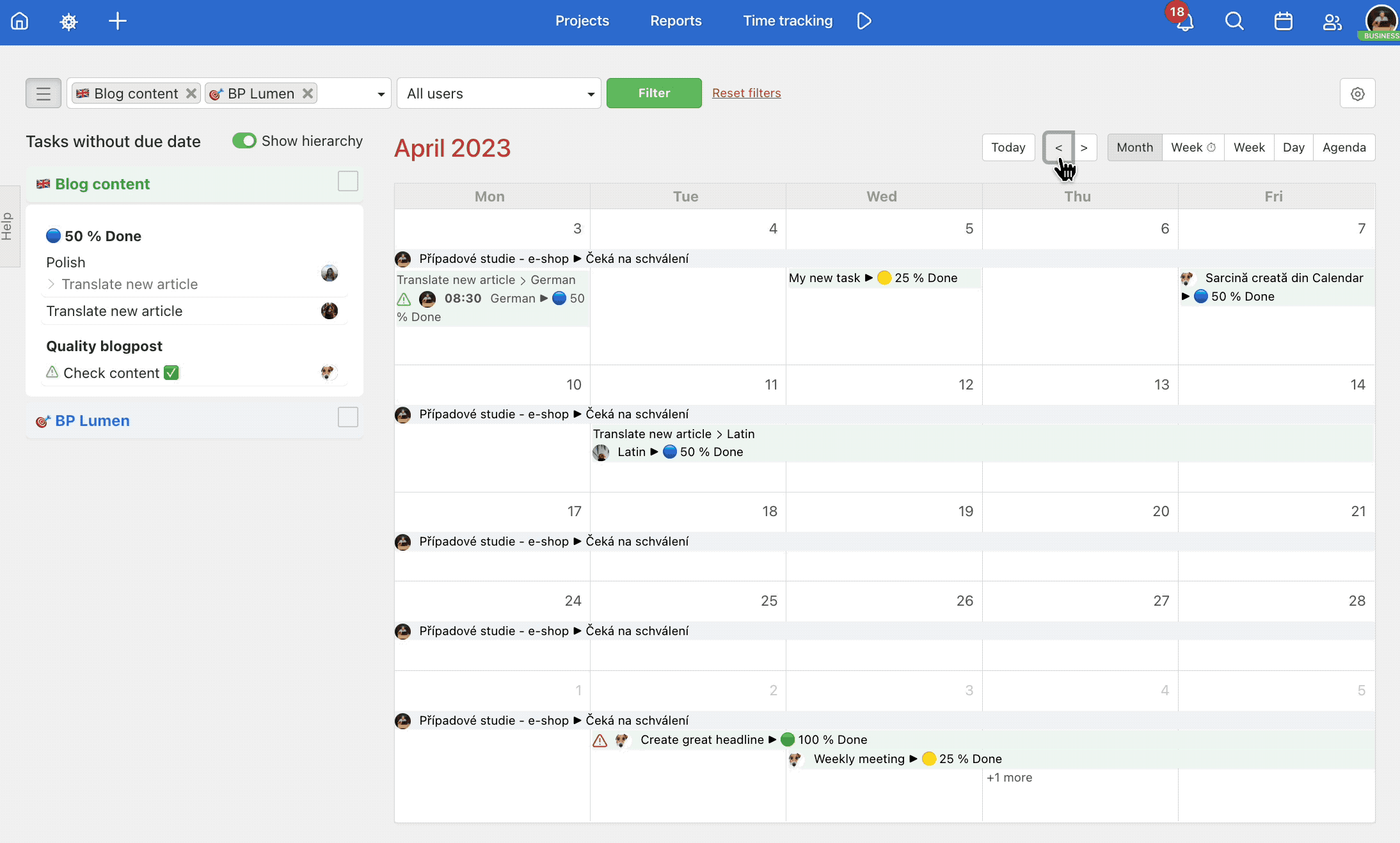 How to show subtasks in calendar and show detail of subtask. 
