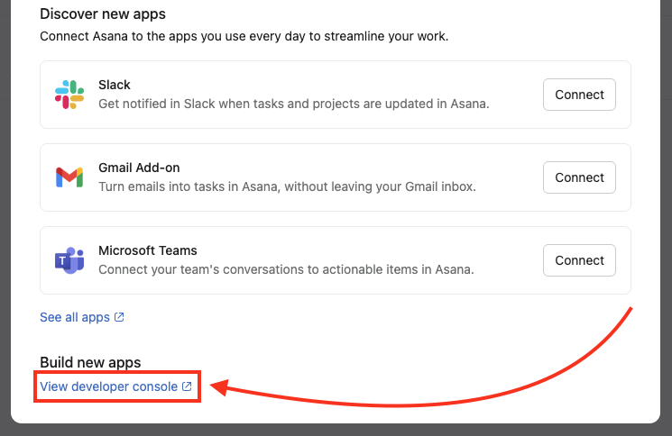 How to generate Asana token