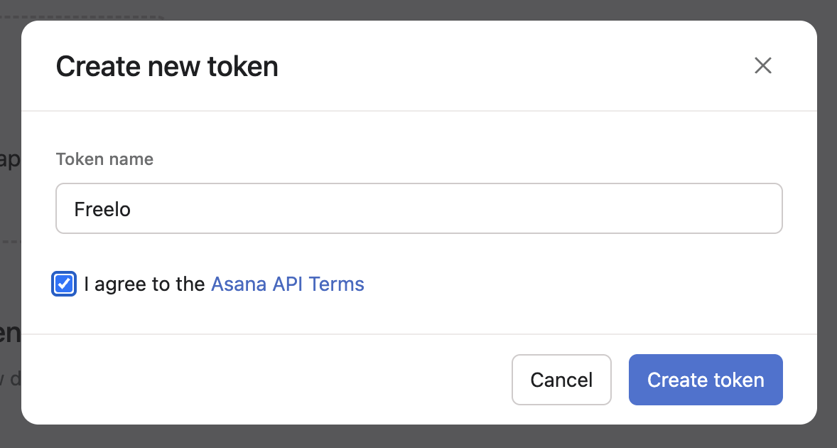 Unique Freelo token imported from Asana.
