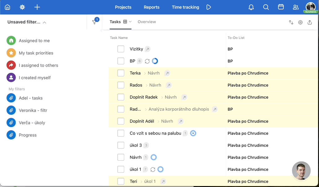 Viewing estimates and reports on Dasboard.