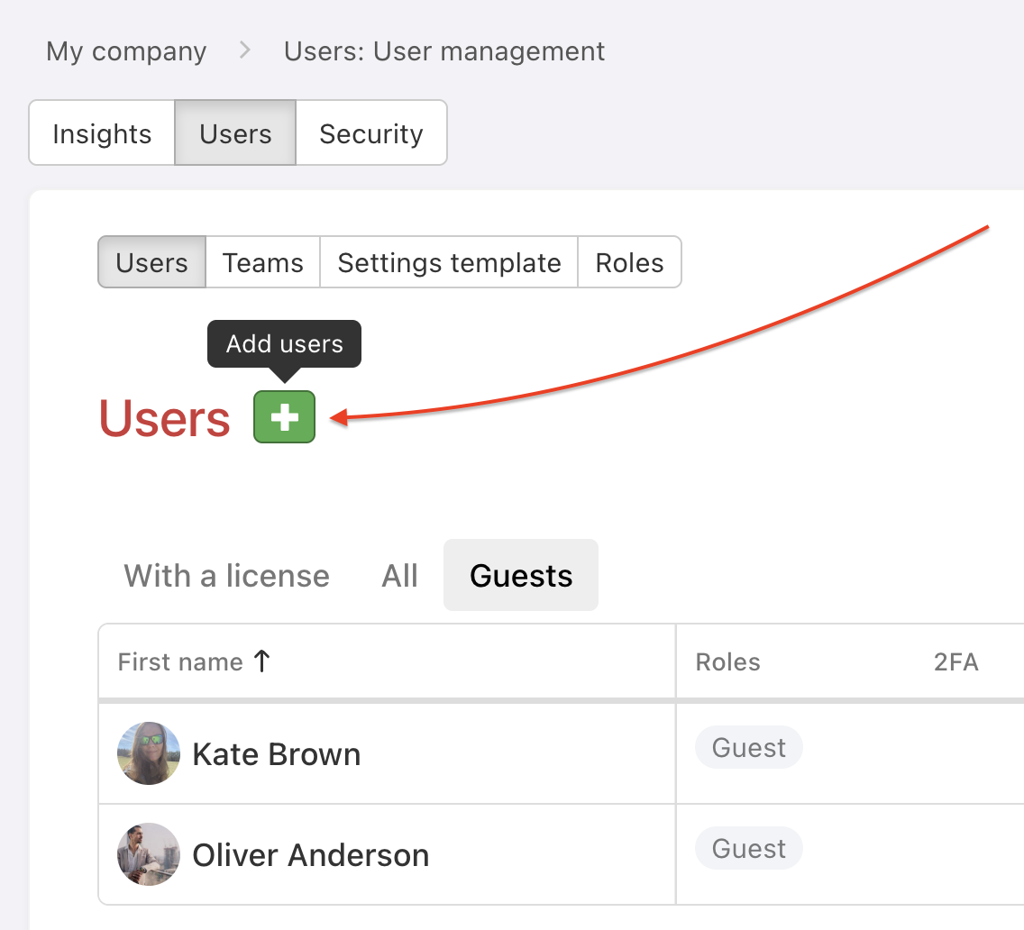 How to add a new user to Freelo from the Business Panel.