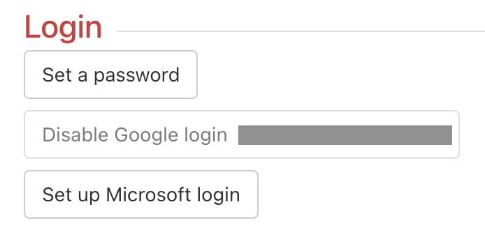 Select Microsoft login.